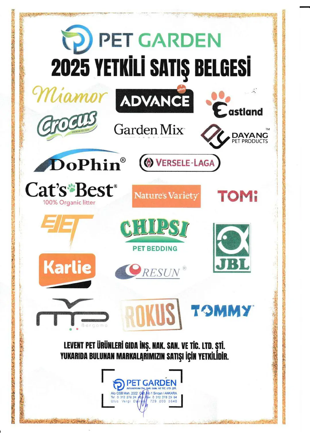 Yetkili Satıcı Belgesi