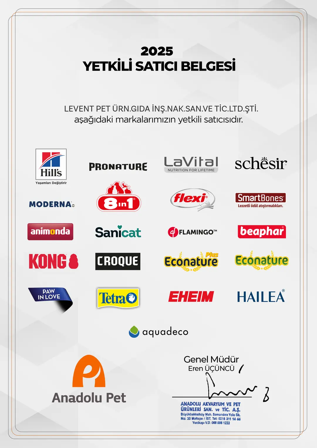 Yetkili Satıcı Belgesi