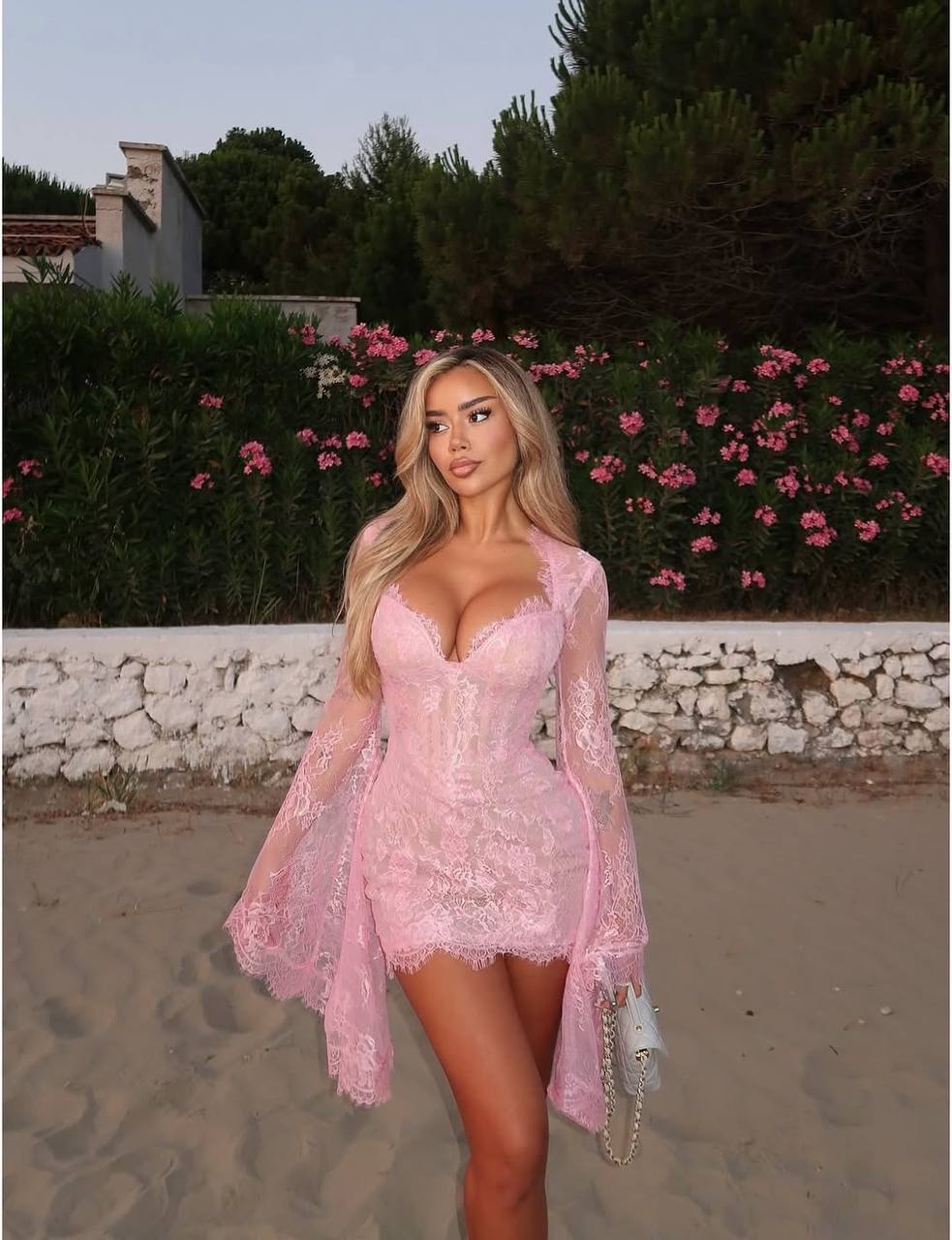Arlin Özel Tasarım Mini Elbise - Pembe