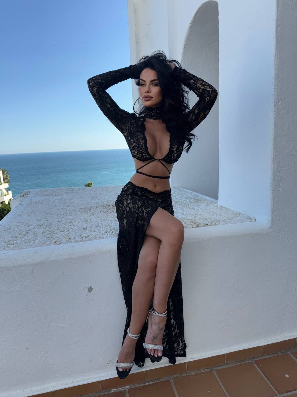 Düğmeli Seyyar Yakalı Astarlı Yırtmaçlı Maxi Boy Elbise