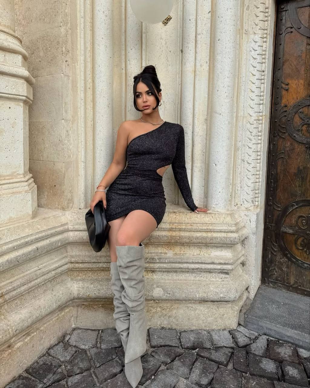 Selena Tek Kol Elbise - Siyah
