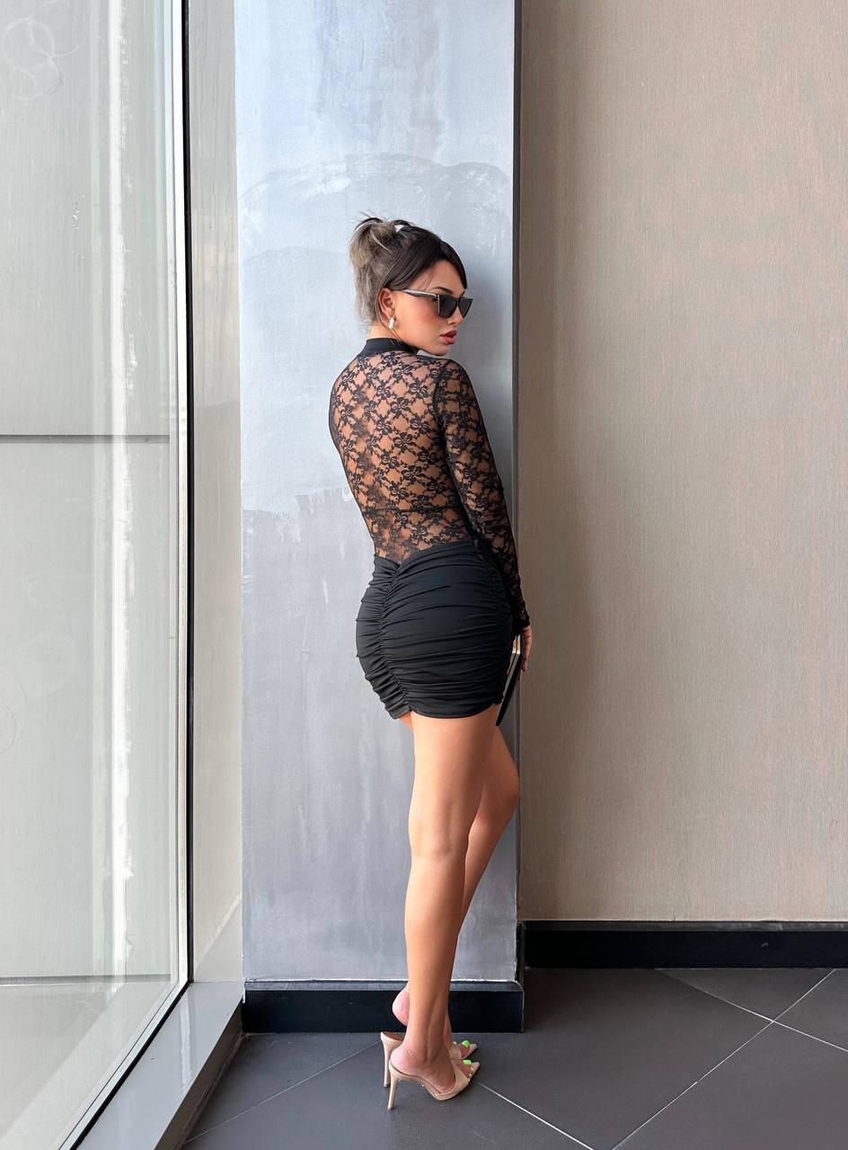 Ramy Mini Elbise - Siyah