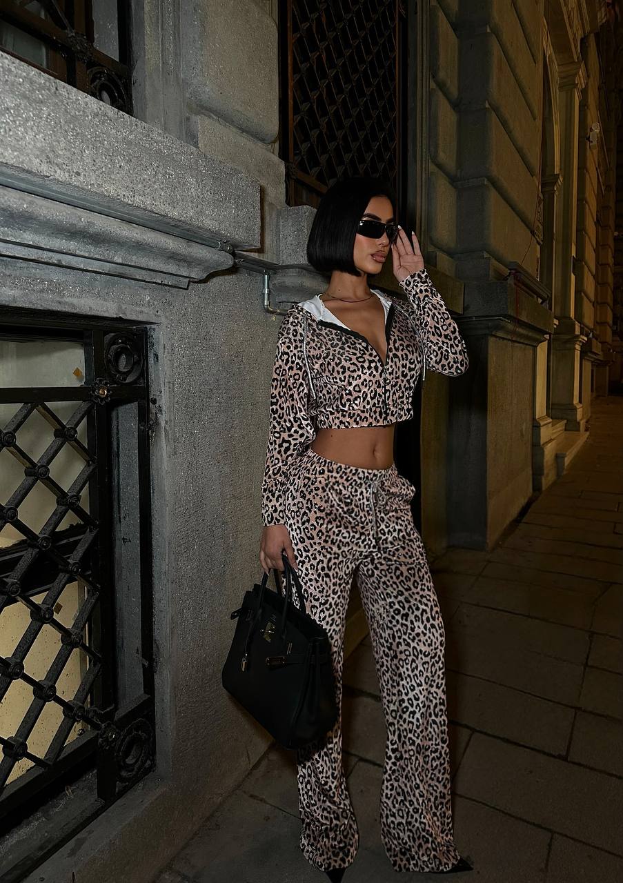 Alessya Taşlı Kadife Takım