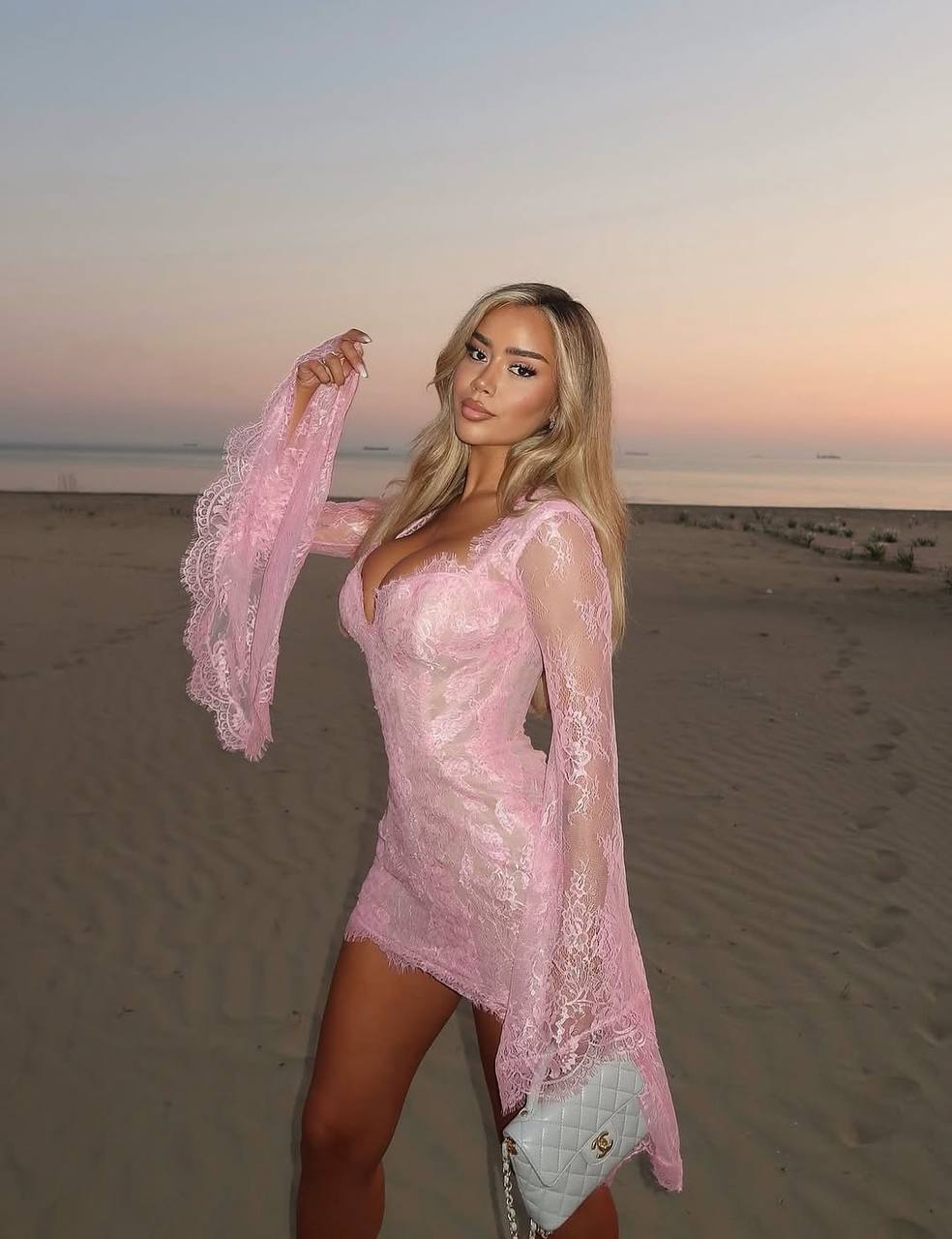 Arlin Özel Tasarım Mini Elbise - Pembe