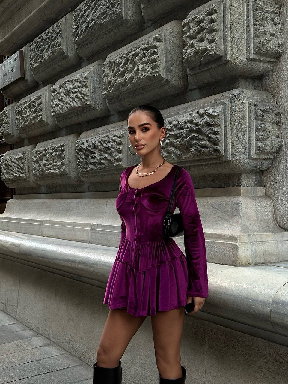 Marella Velvet Elbise