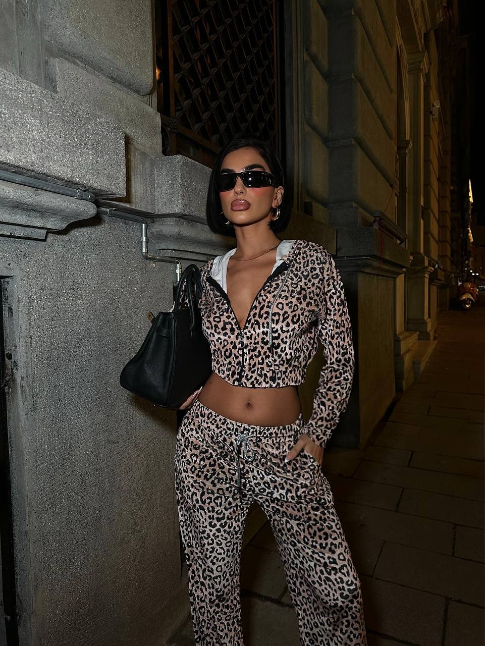 Alessya Taşlı Kadife Takım