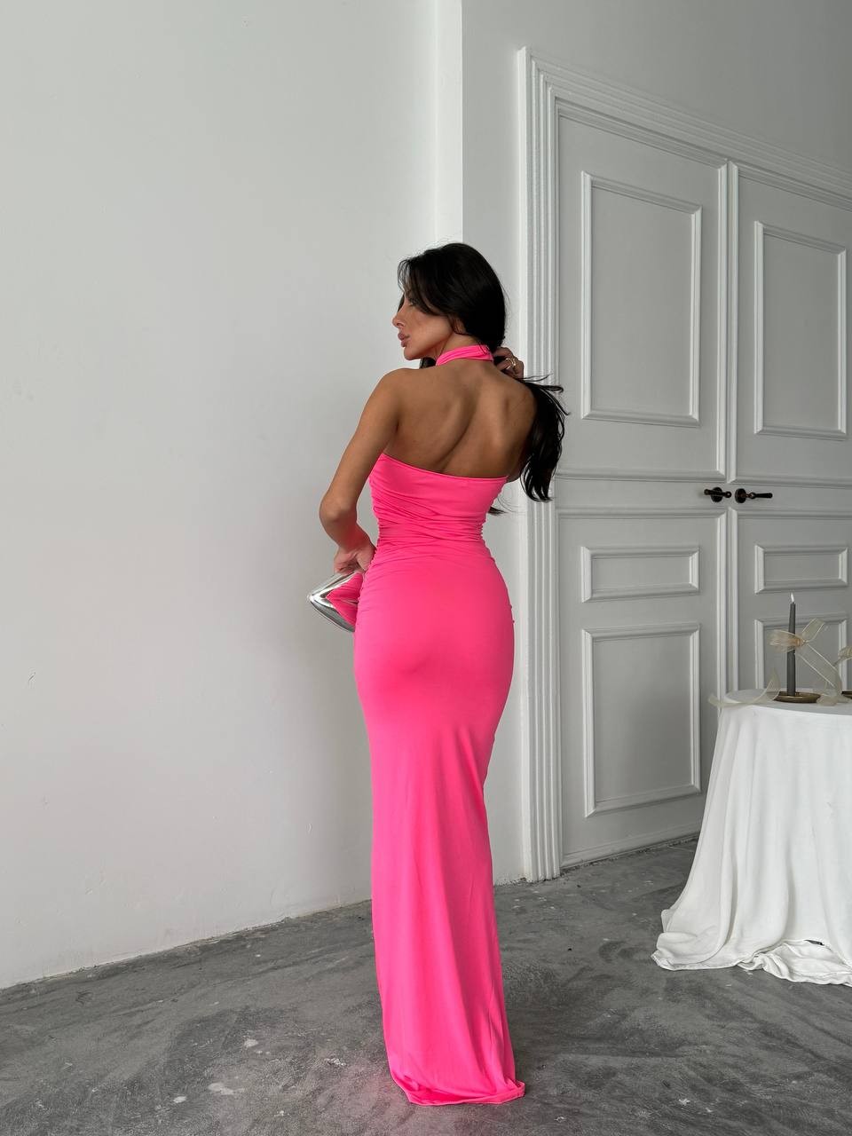 Zara Model Aksesuarlı Elbise - Pembe