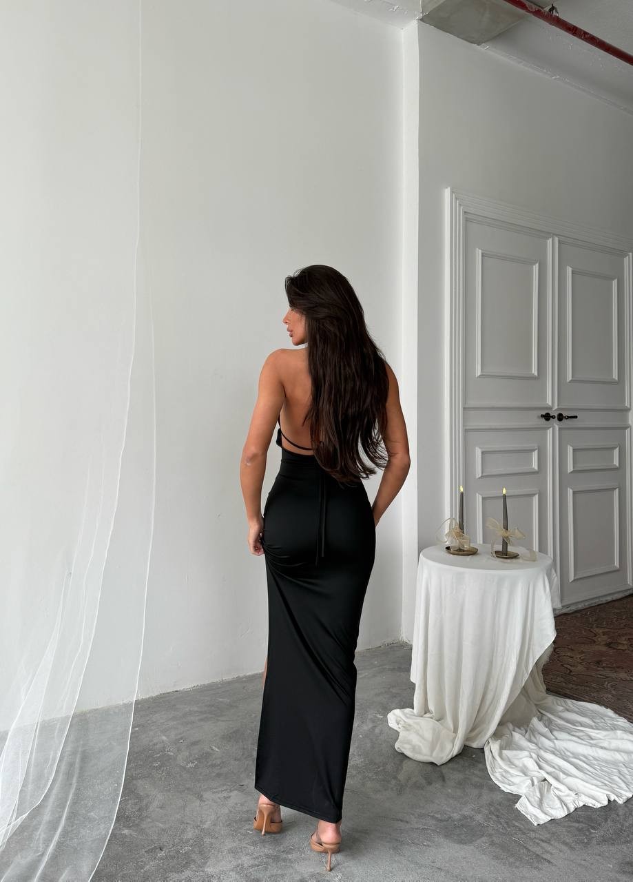 Dijital Baskı Mikro Kumaş Maxi Boy Elbise