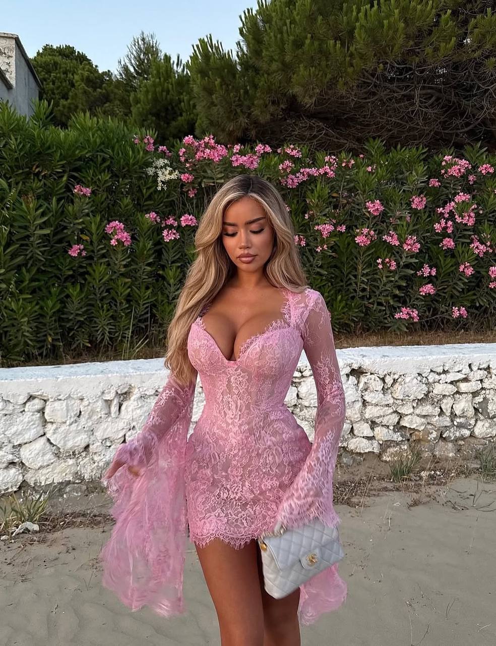 Arlin Özel Tasarım Mini Elbise - Pembe