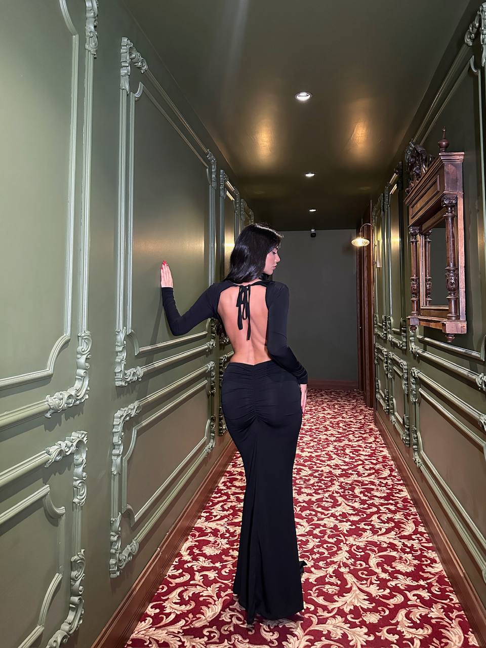 Celina Drapeli Maxi Elbise