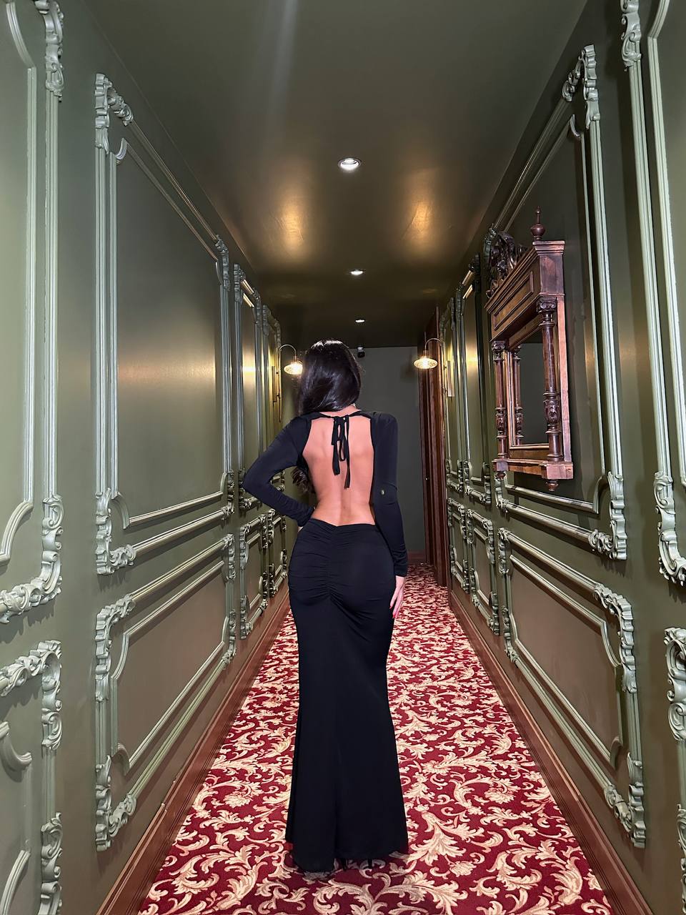 Celina Drapeli Maxi Elbise