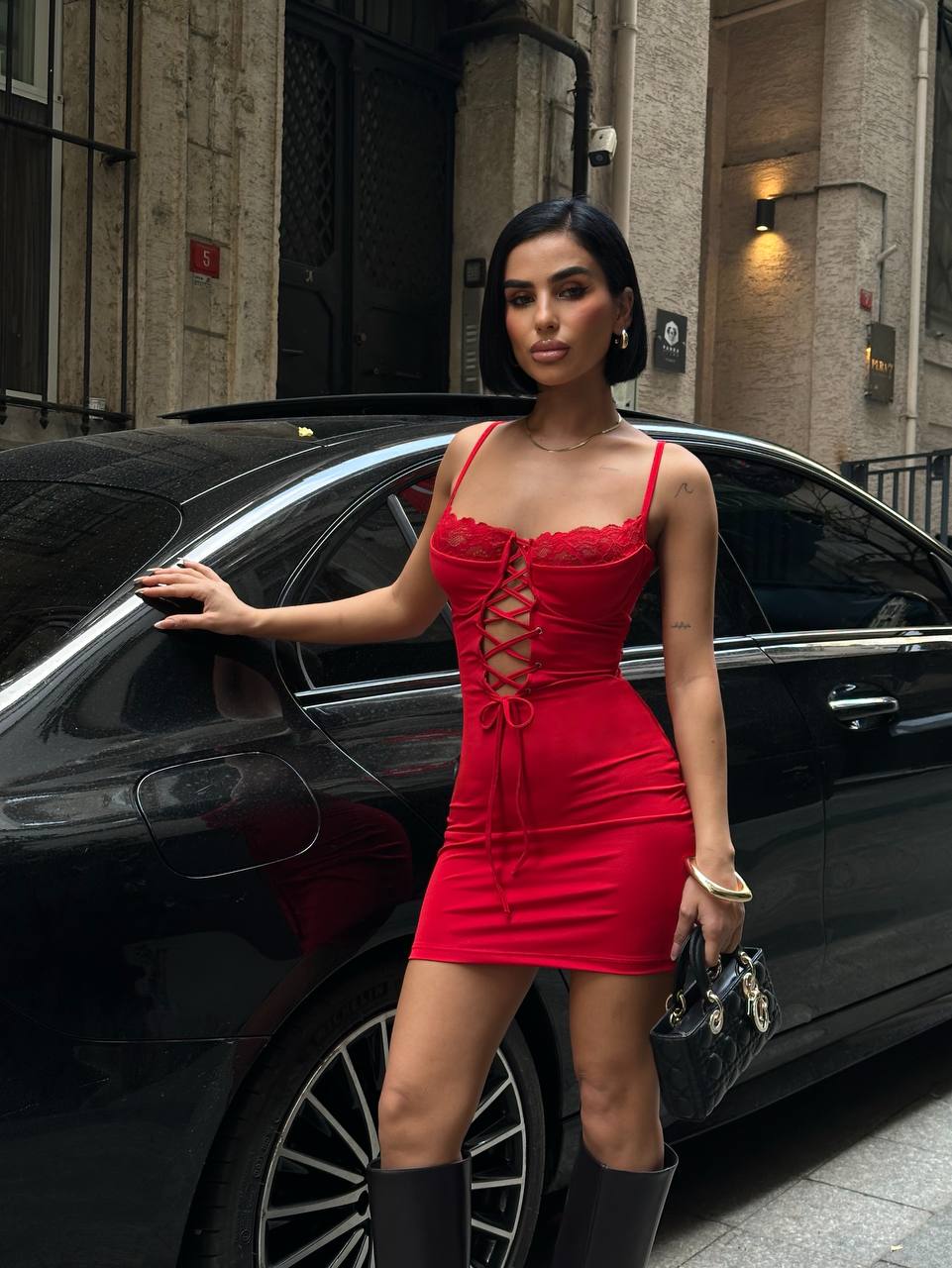 Haily Dalgıç Elbise - Kırmızı