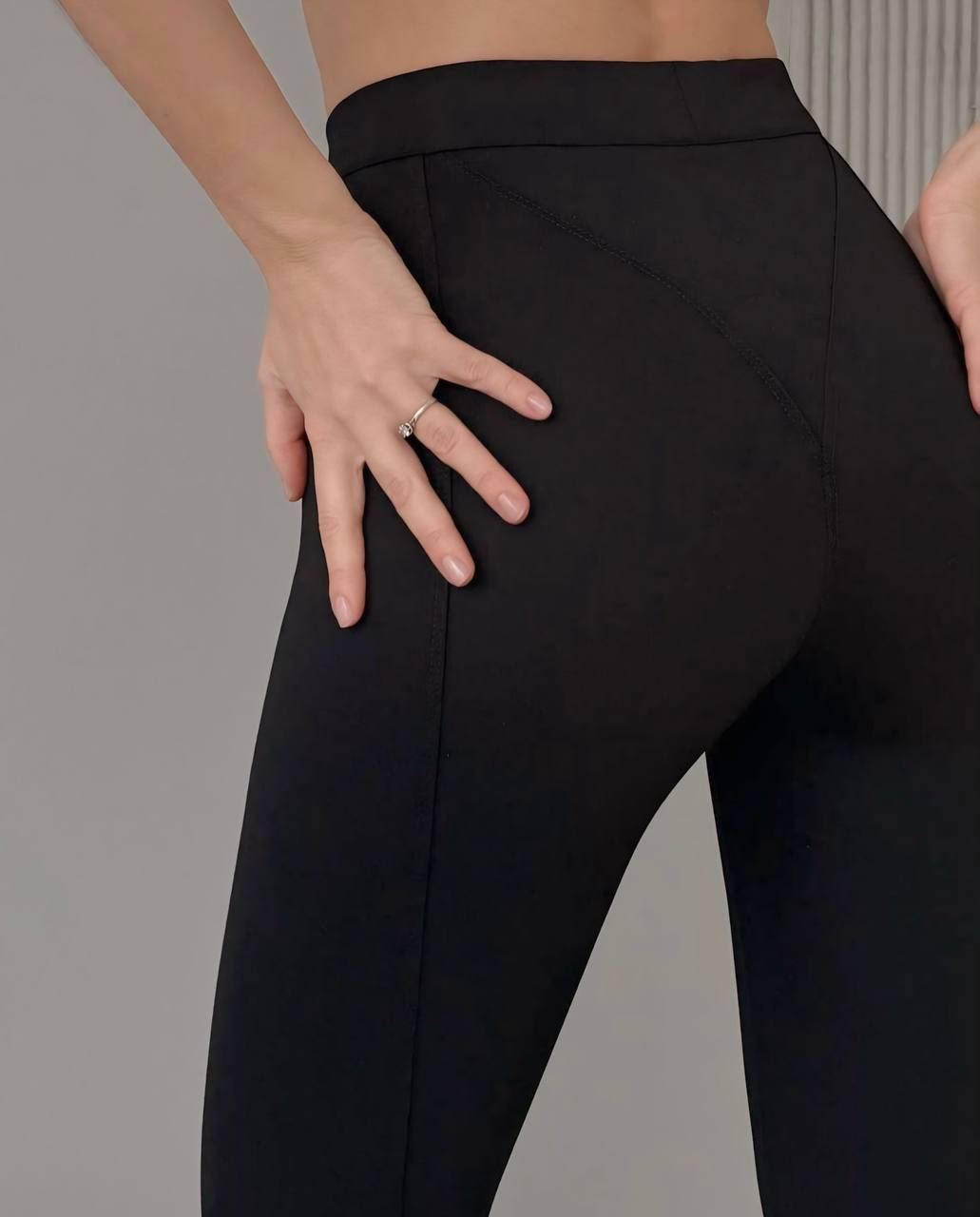 Fermuarlı Yüksek Bel Pantolon - Siyah