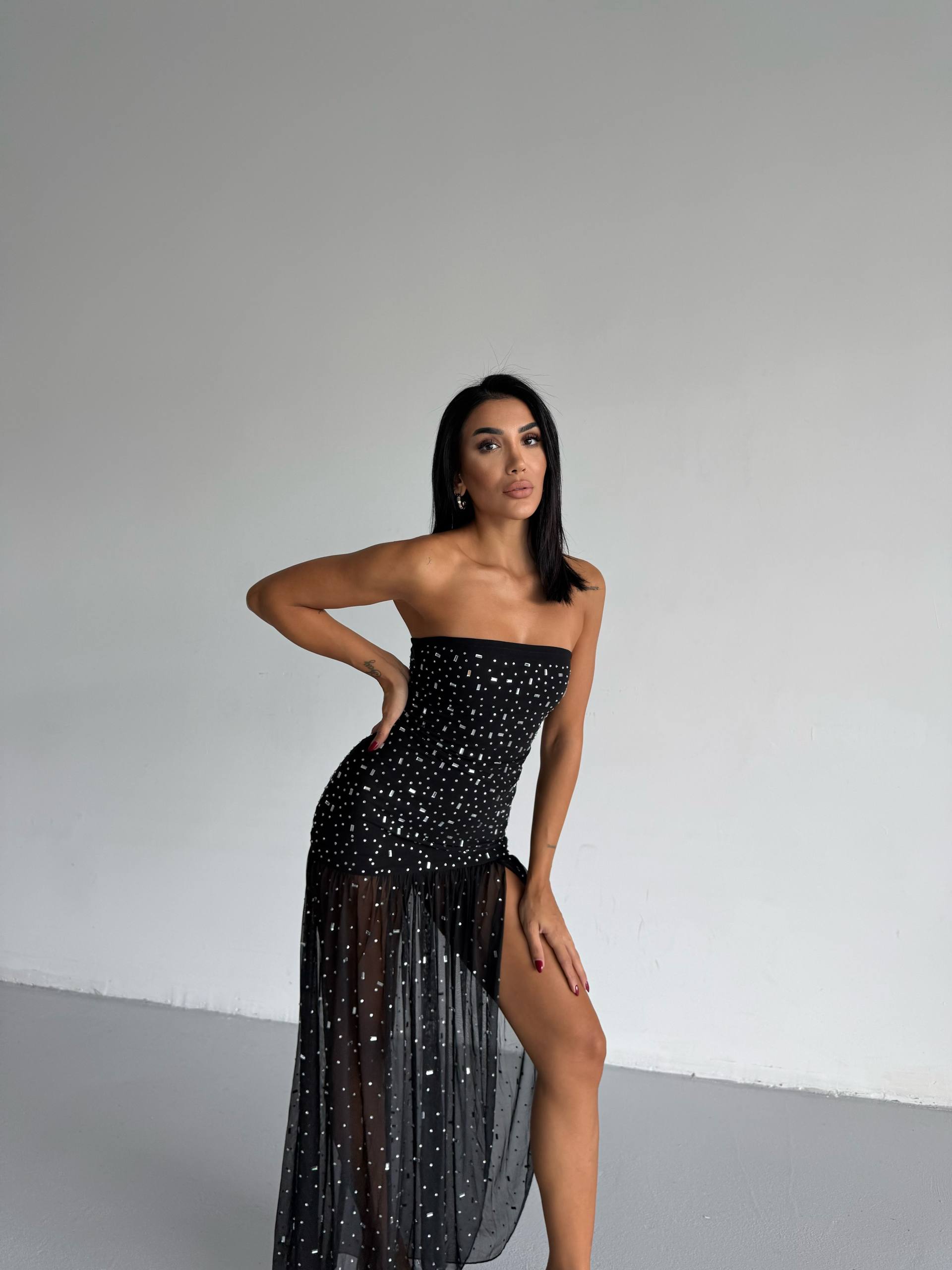 Lumina Shine Elbise - Siyah