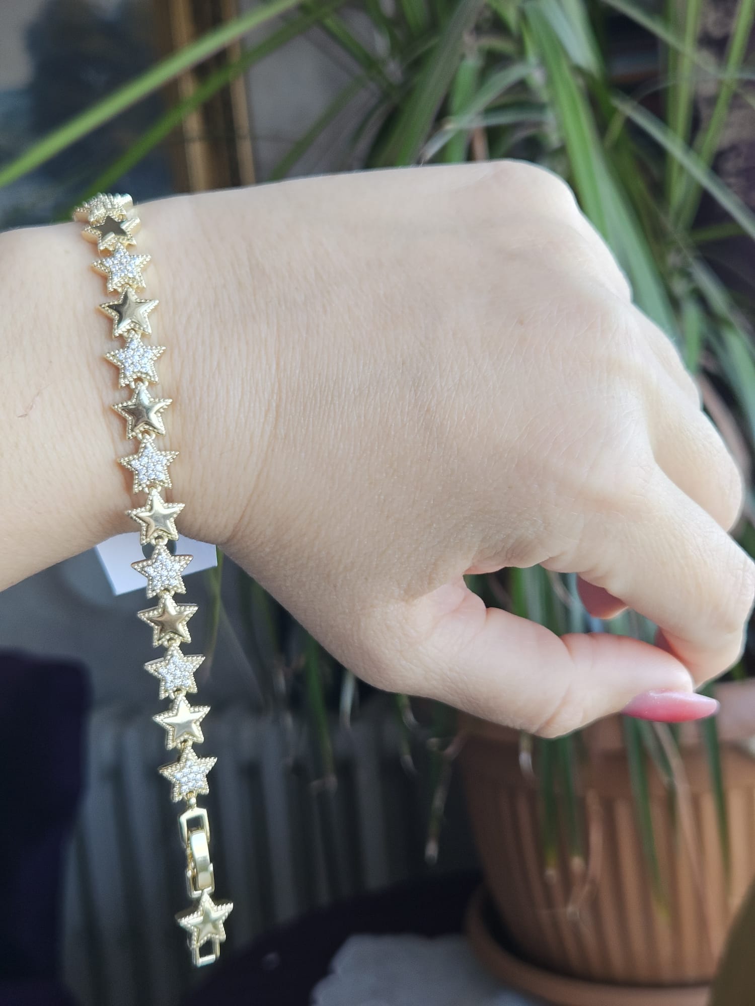 14K Gold Renkli Vip Seri Yıldız Bileklik