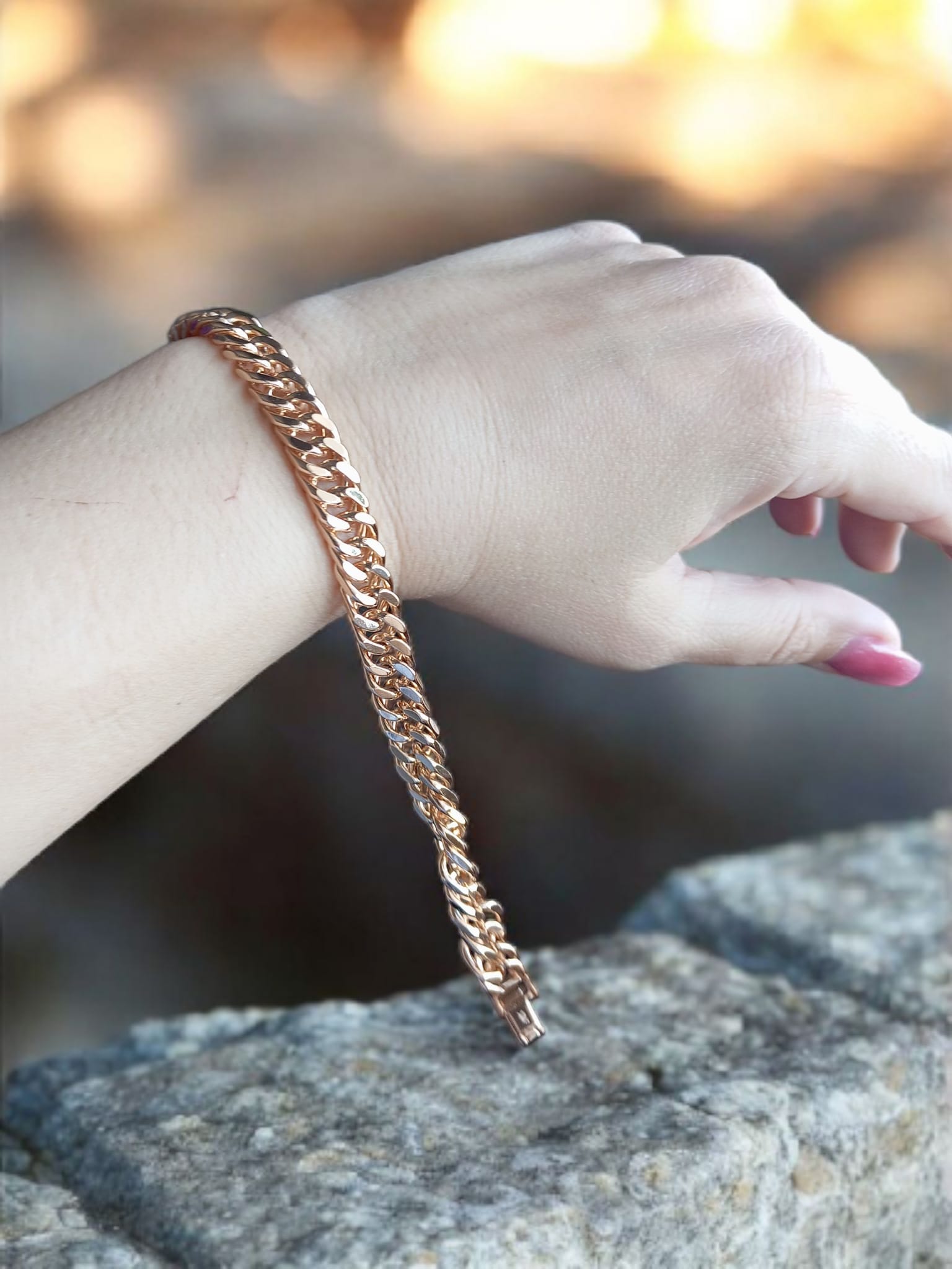 14K Roze Renkli Vip Seri Gurmet Bileklik