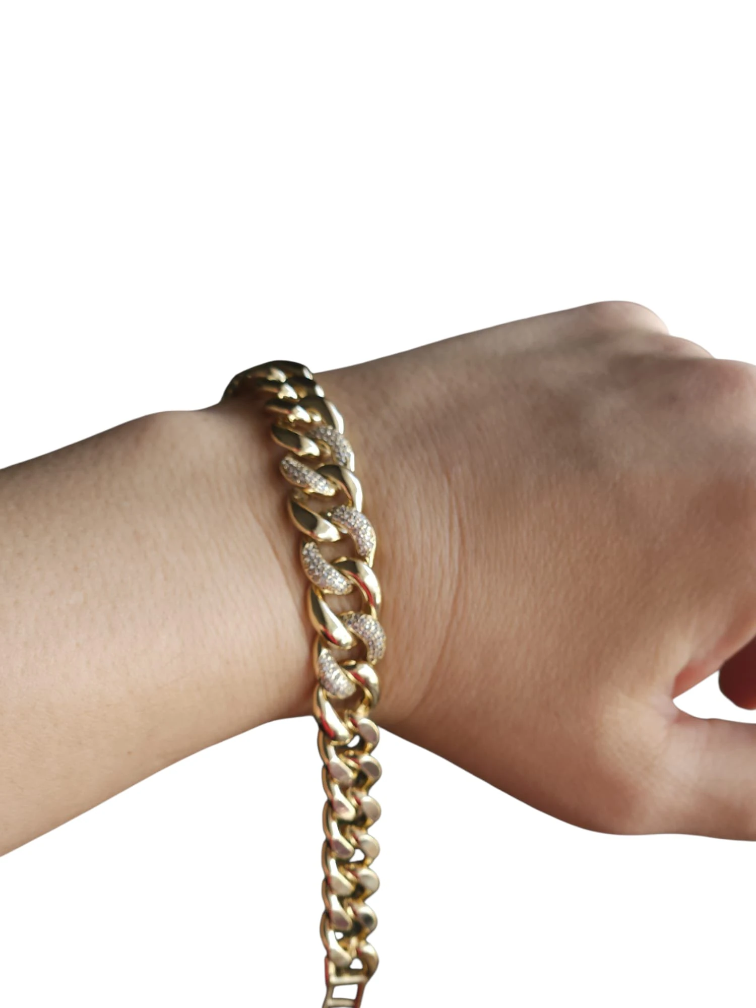 14K Gold Renkli Vip Seri Taşlı Gurmet Bileklik