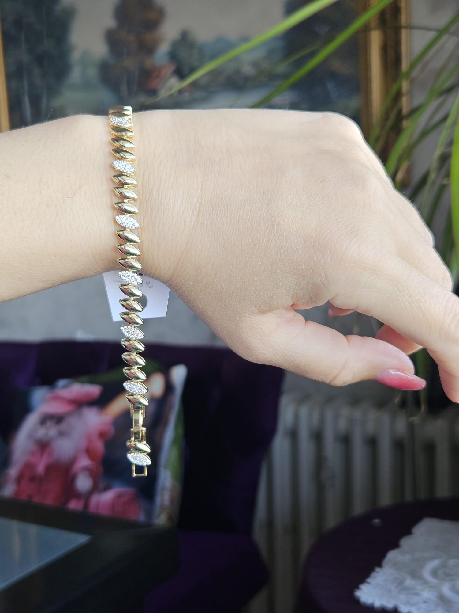 14K Gold Renkli Vip Seri Arpa Bileklik