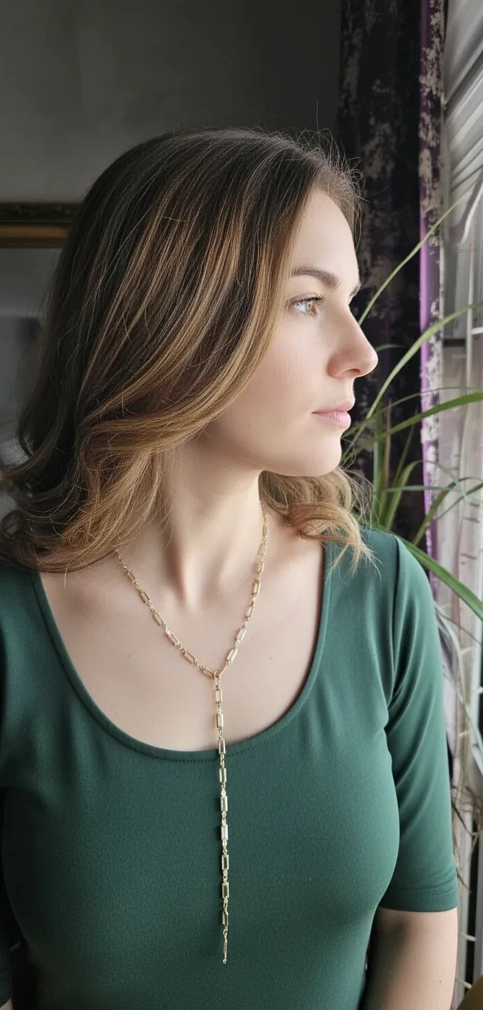 SLOWSHE – 14 K GOLD KAPLAMA ŞEFFAF TAŞLI KOLYE (Zincir Uzunluğu: 45 cm)