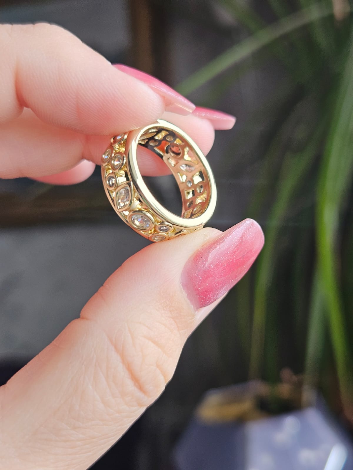 Slowshe-14K Altın Kaplama Artur Yüzük