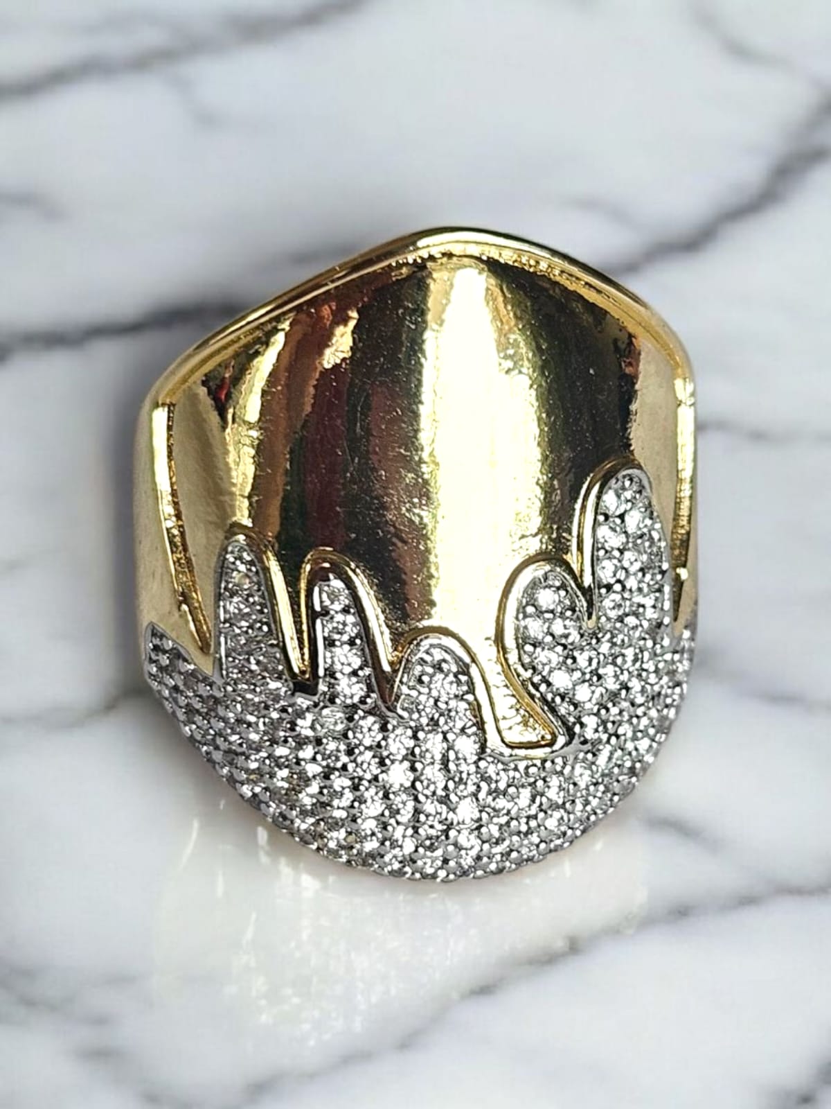 Slowshe-14K Altın Kaplama Rumino Yüzük