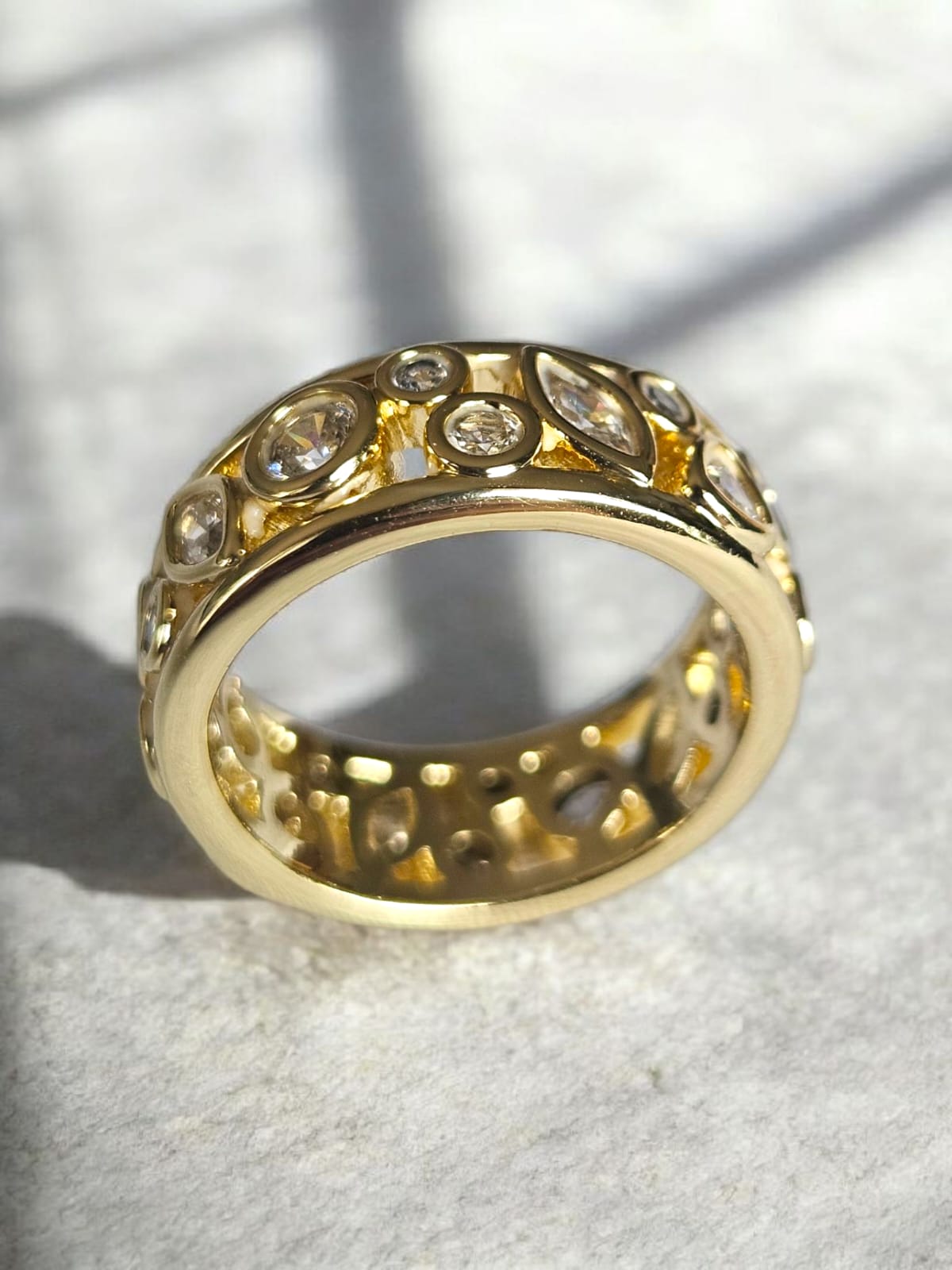 Slowshe-14K Altın Kaplama Artur Yüzük