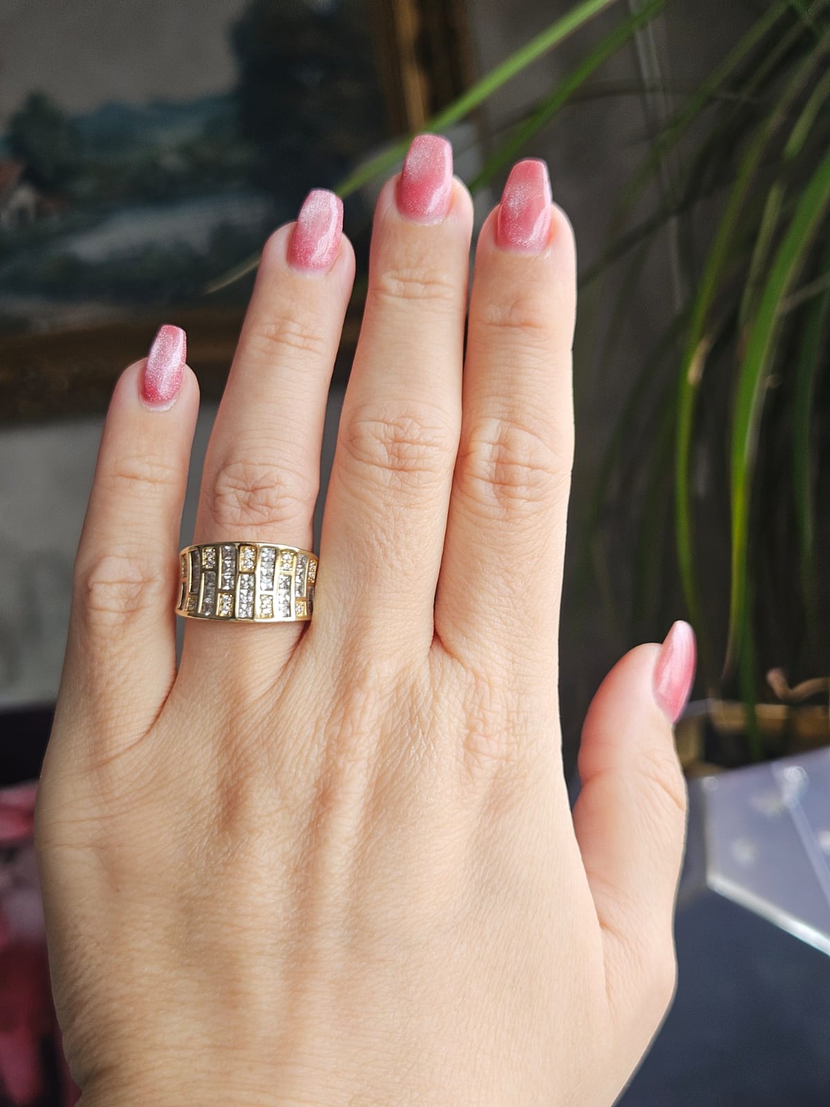 Slowshe-14K Altın Kaplama Miller Yüzük