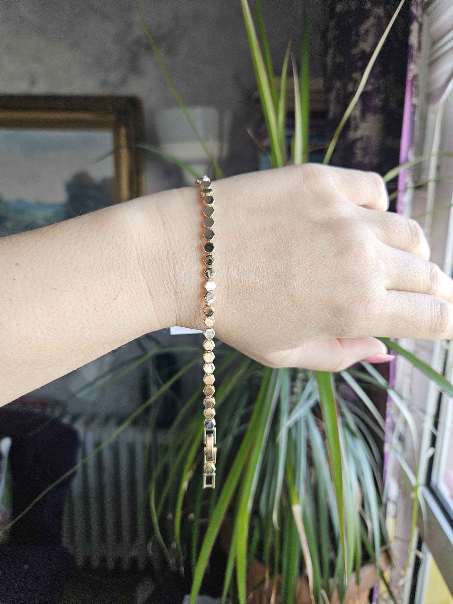 14K Gold Renkli Vip Seri Petek Bileklik