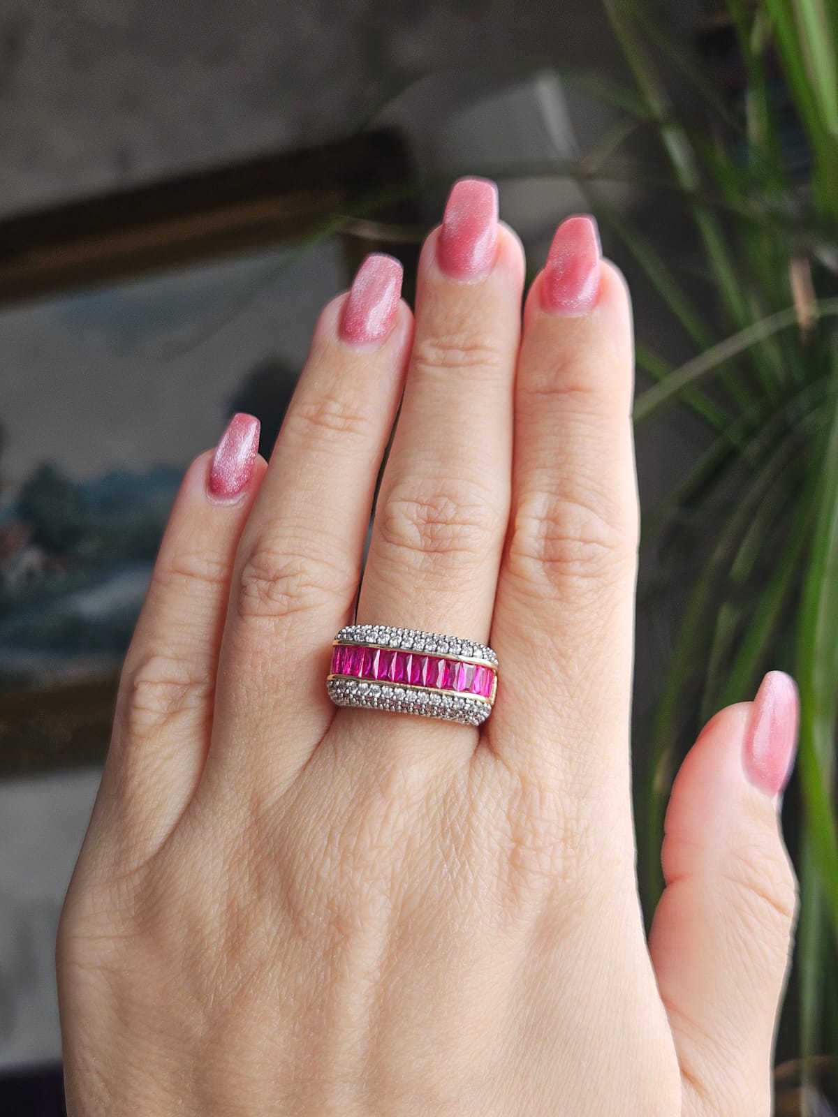 Slowshe-14K Altın Kaplama Sırataş Yüzük