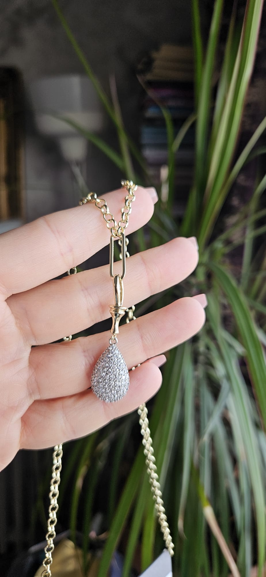 SLOWSHE – 14 K Gold Kaplama DAMLA VIP Kolye (Zincir Uzunluğu: 45 cm)