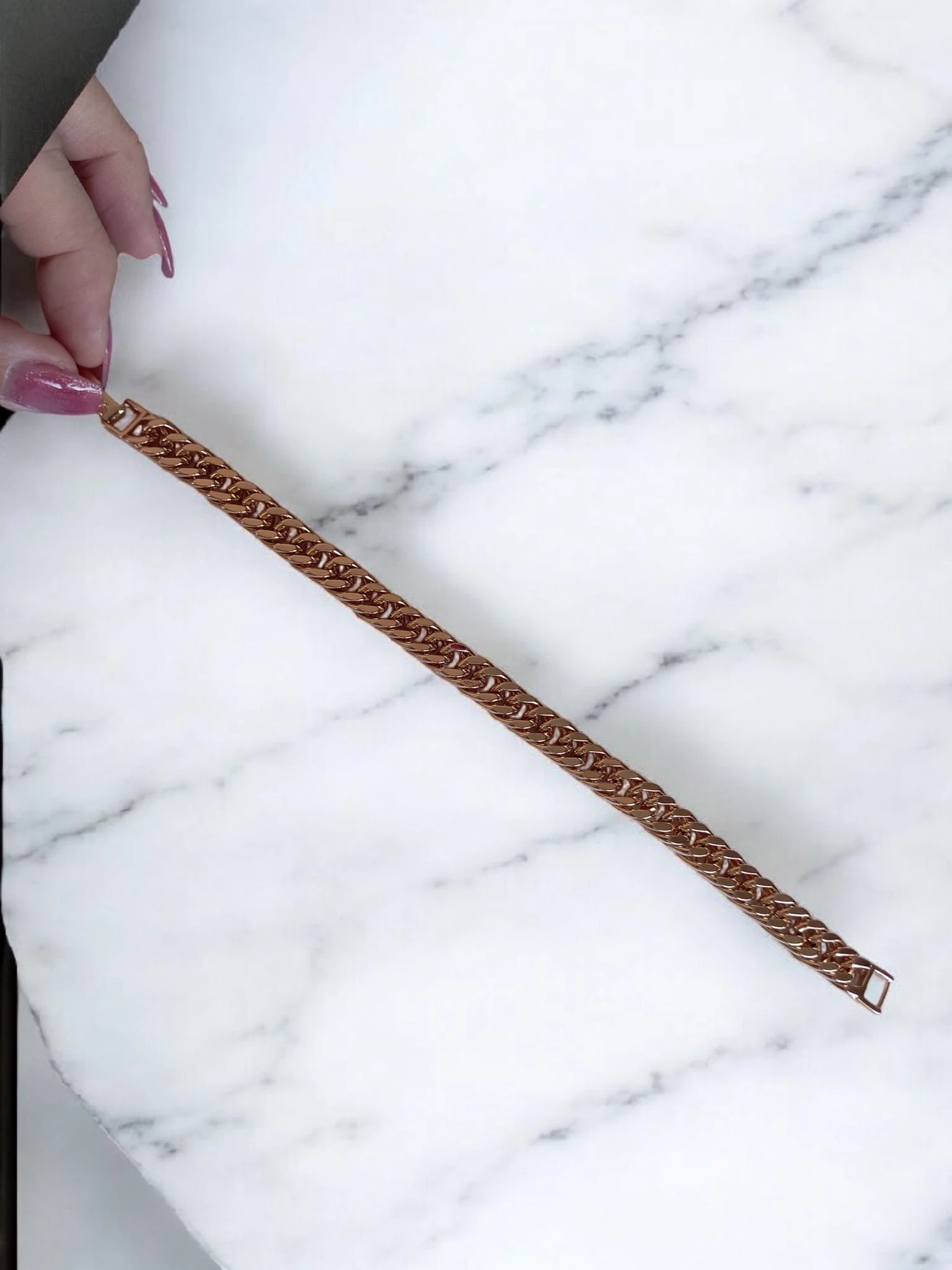 14K Roze Renkli Vip Seri Gurmet Bileklik