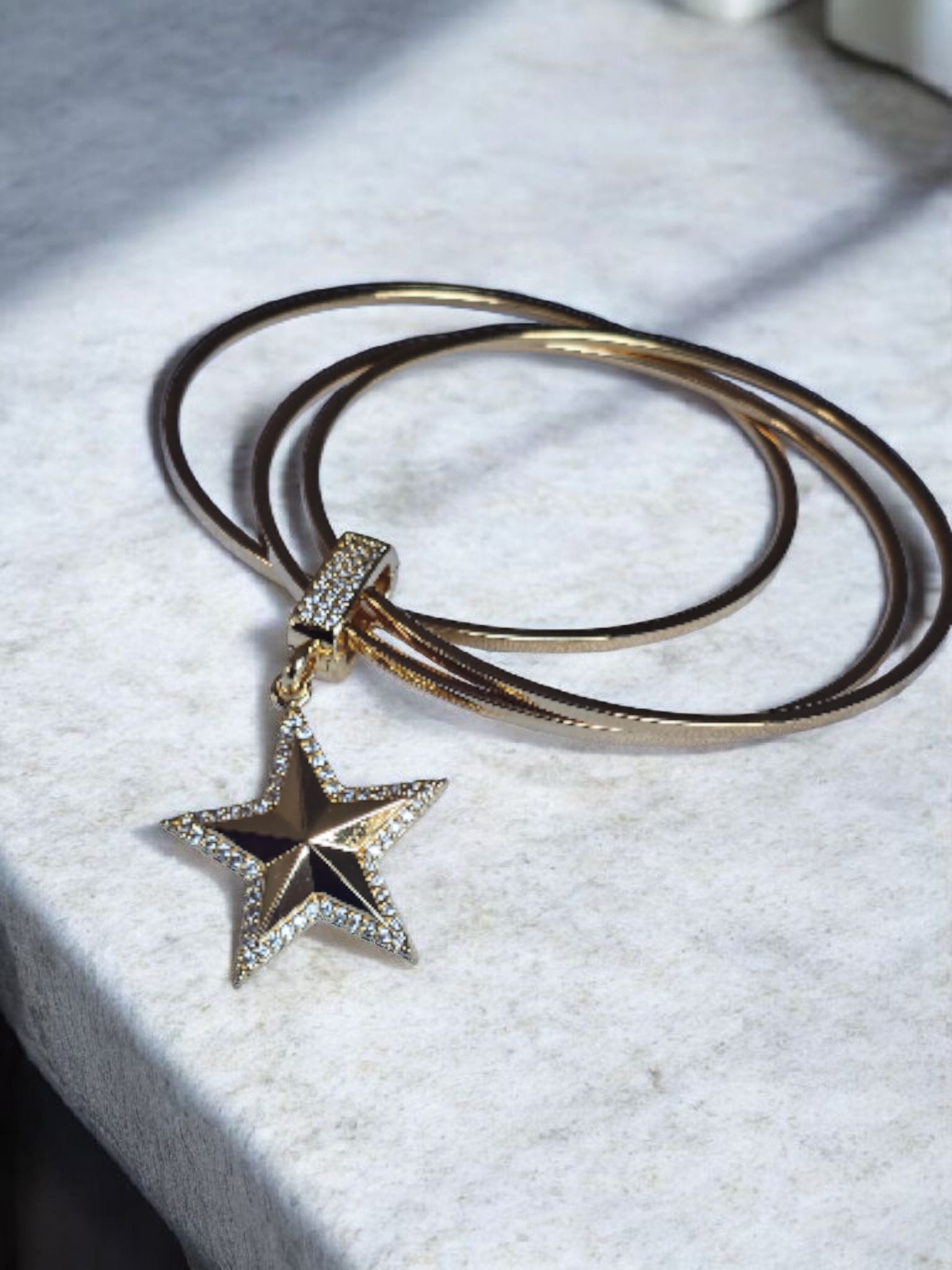 CHARMLI AJDA GOLD YILDIZ BİLEZİK 3LÜ