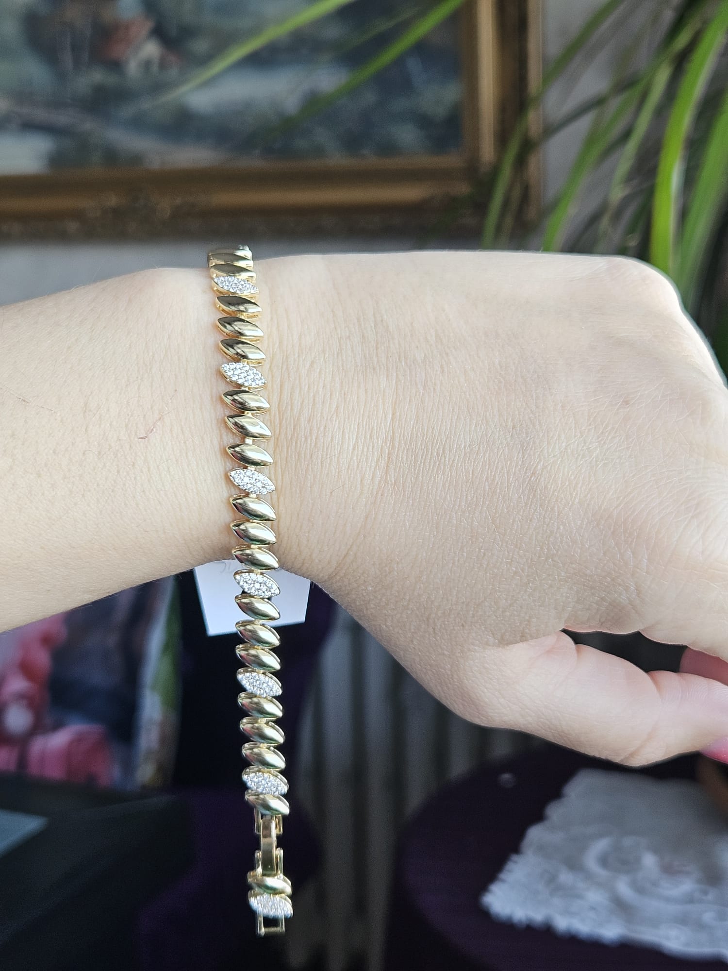 14K Gold Renkli Vip Seri Arpa Bileklik