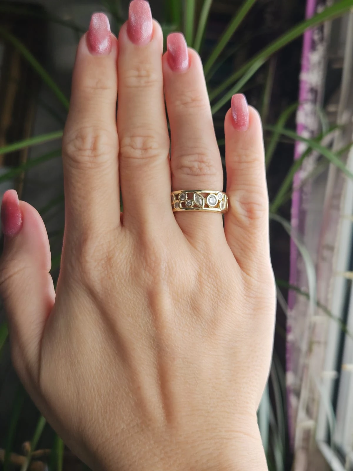 Slowshe-14K Altın Kaplama Artur Yüzük