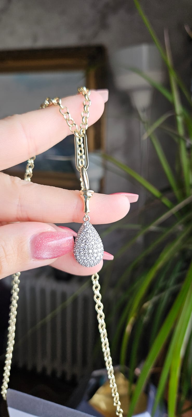 SLOWSHE – 14 K Gold Kaplama DAMLA VIP Kolye (Zincir Uzunluğu: 45 cm)