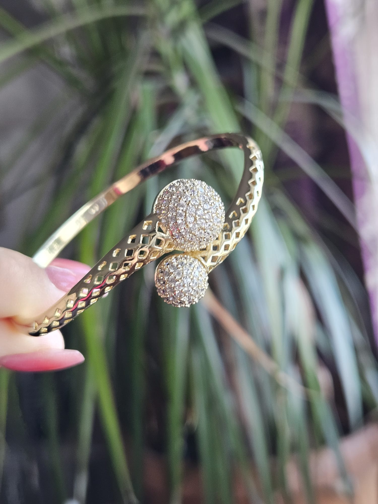 14K GOLD KAPLAMA İKİ TOP KAŞIKLI KELEPÇE