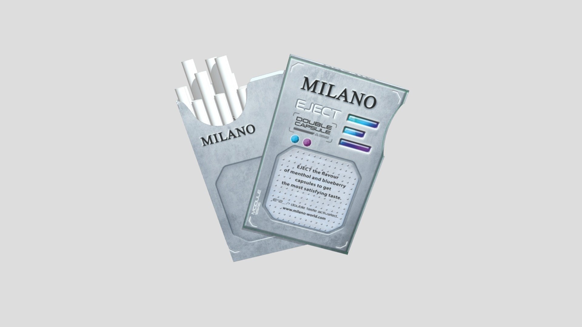 Milano Eject Double Click Sigara (Mentol ve Böğürtlen) image