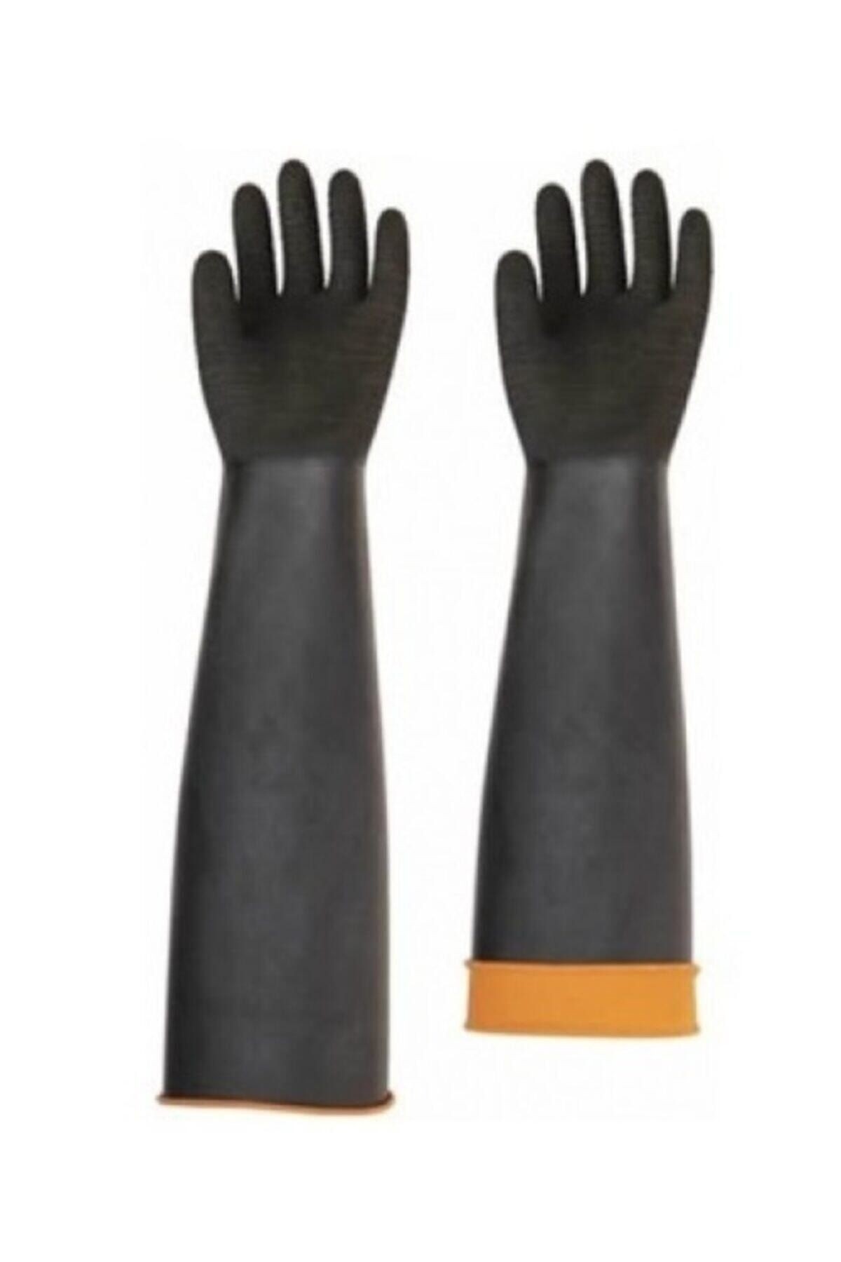 H2-60 Kauçuk Eldiven Asit Eldiveni 60 cm Avuçiçi Tırtıklı