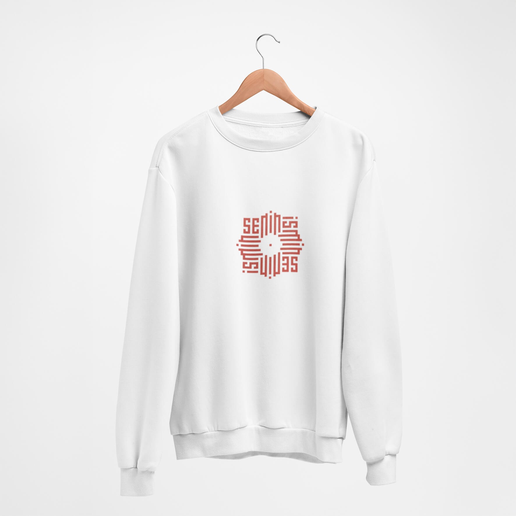 UNISEX BEYAZ SWEATSHIRT