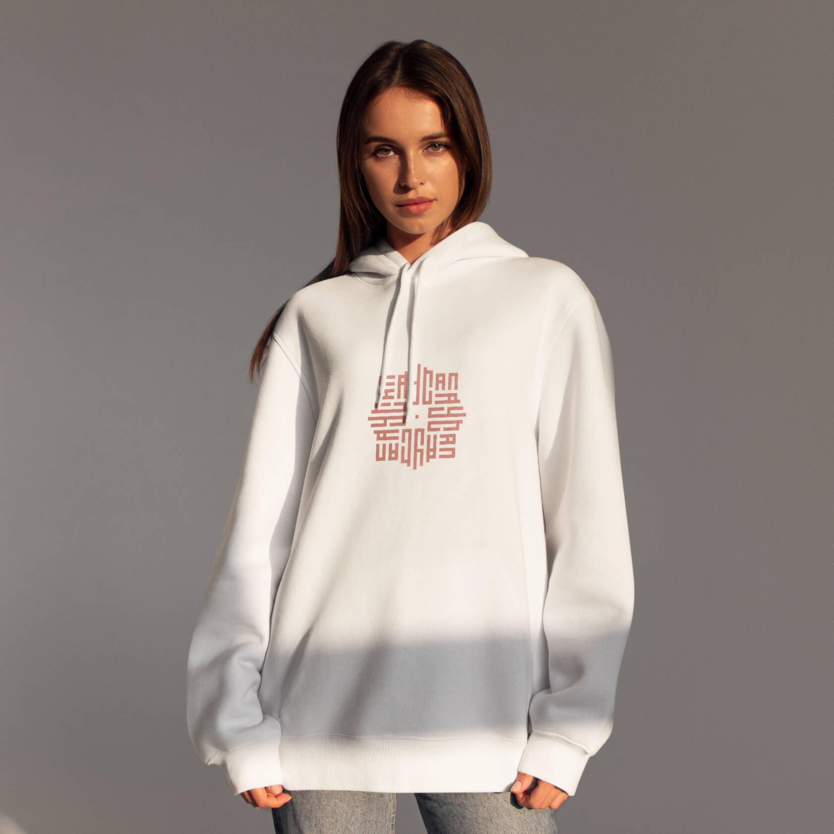 UNISEX BEYAZ HOODIE