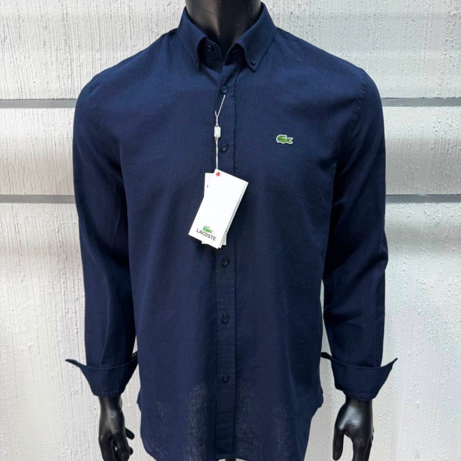 Lacoste Keten Gömlek Orj. Lacivert