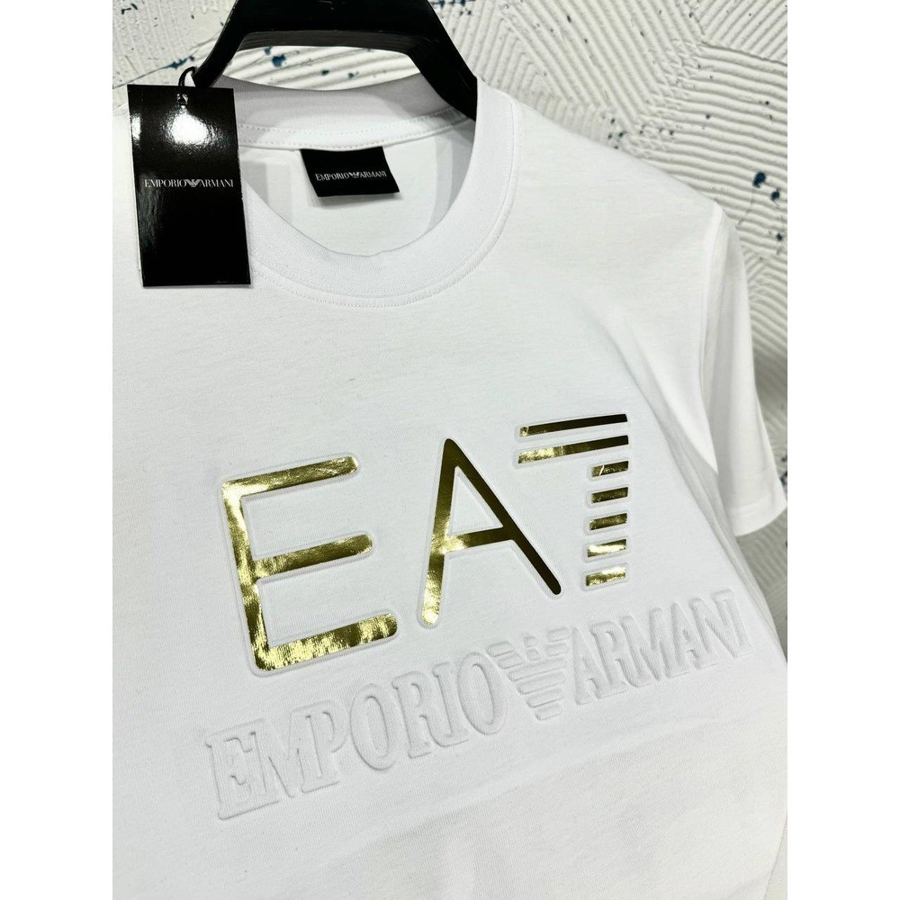 EA7 Emporio Armani Gold Kabartma Beyaz