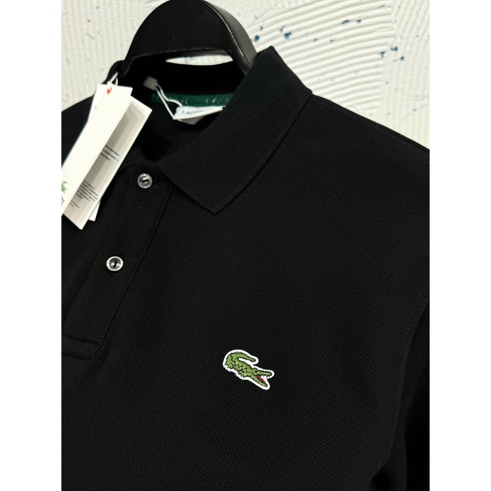 Lacoste Klasik Polo Yaka Uzun Kollu Siyah