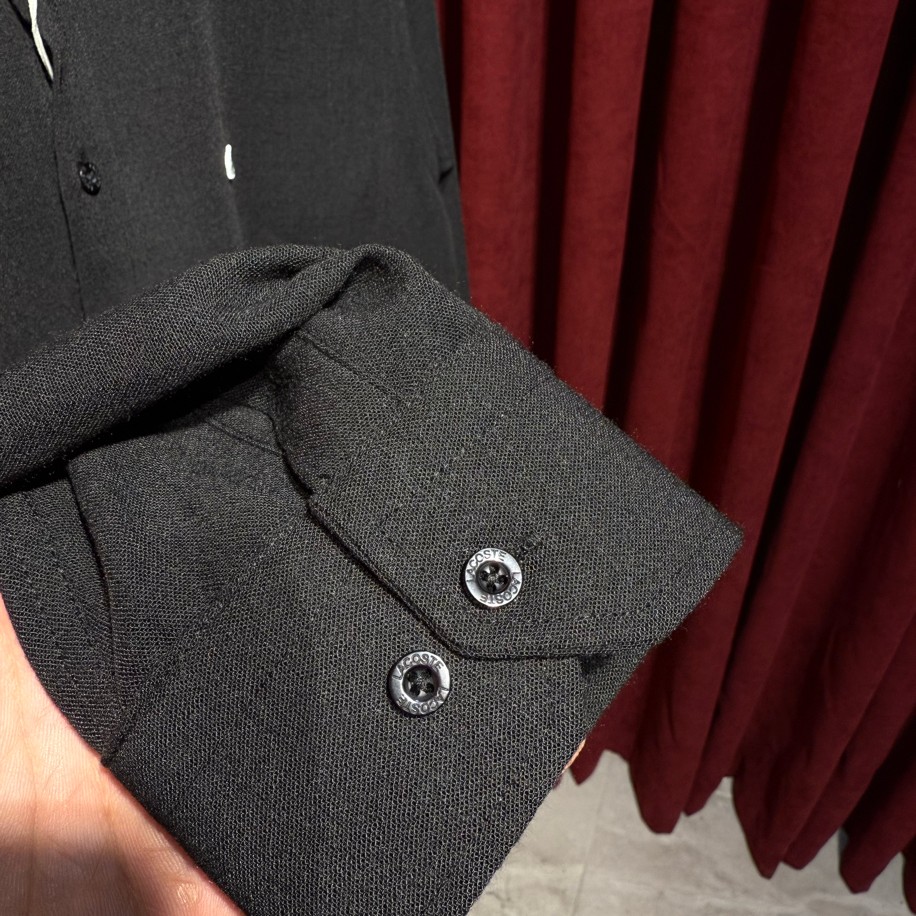 LACOSTE KETEN GÖMLEK SİYAH RENK