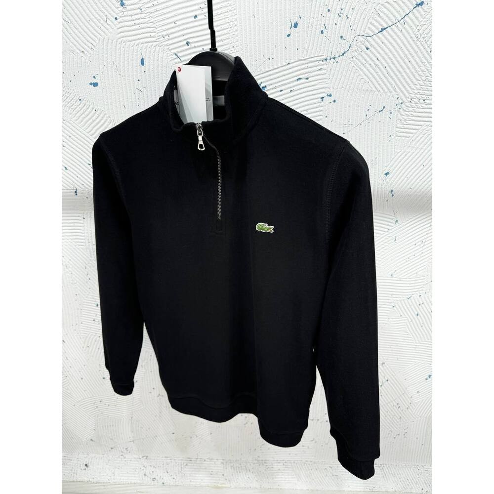 Lacoste Fermuarlı Sweatshirt Siyah