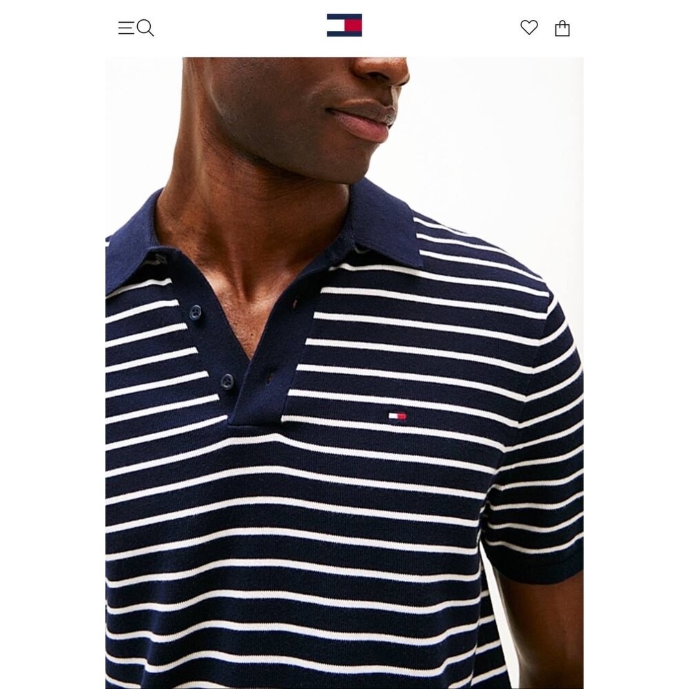 Tommy Hilfiger Polo Yaka Triko Lacivert