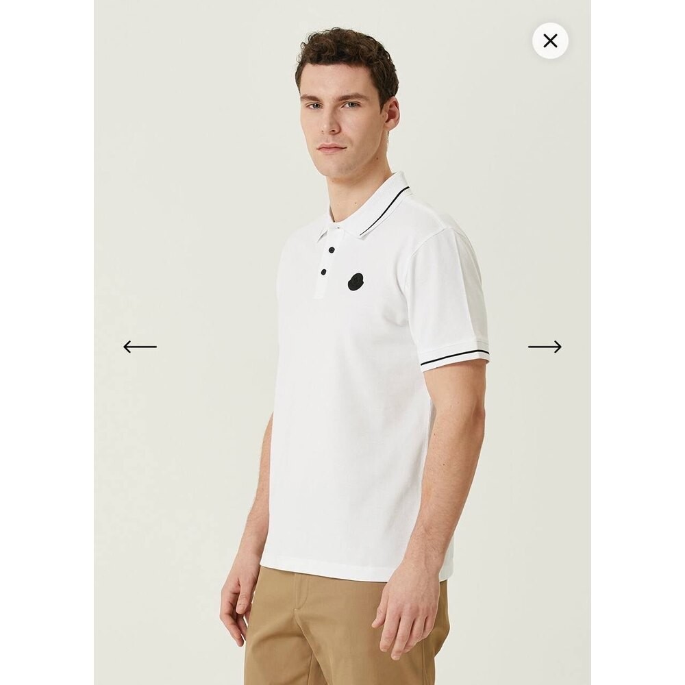 Moncler Polo Yaka Beyaz