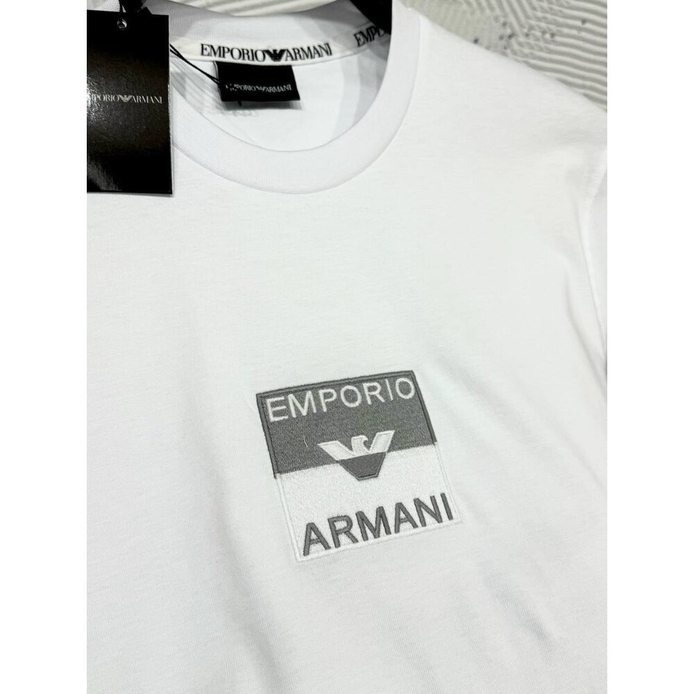 Emporio Armani Bisiklet Yaka Beyaz