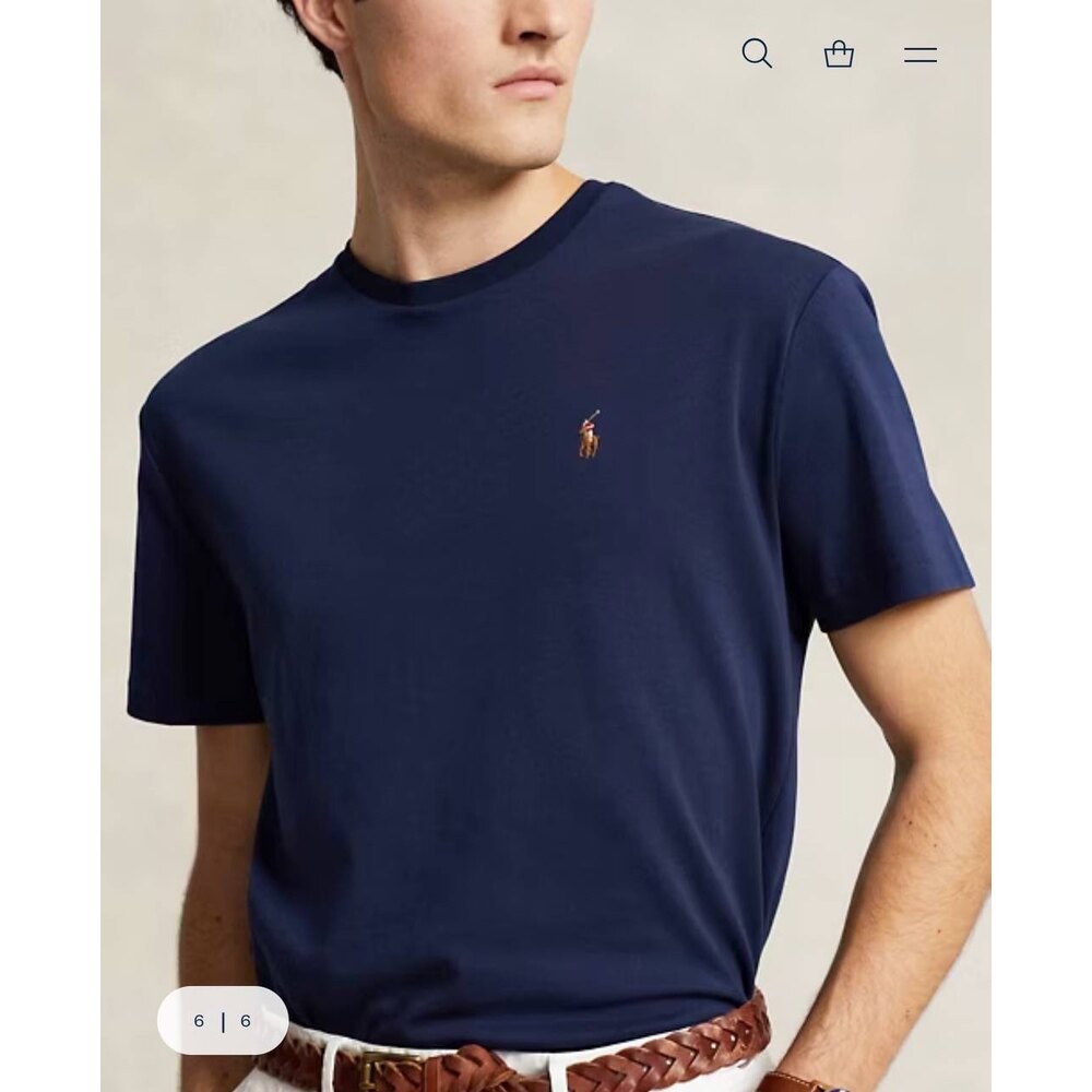 Polo Ralph Lauren Basic Bisiklet Yaka Lacivert
