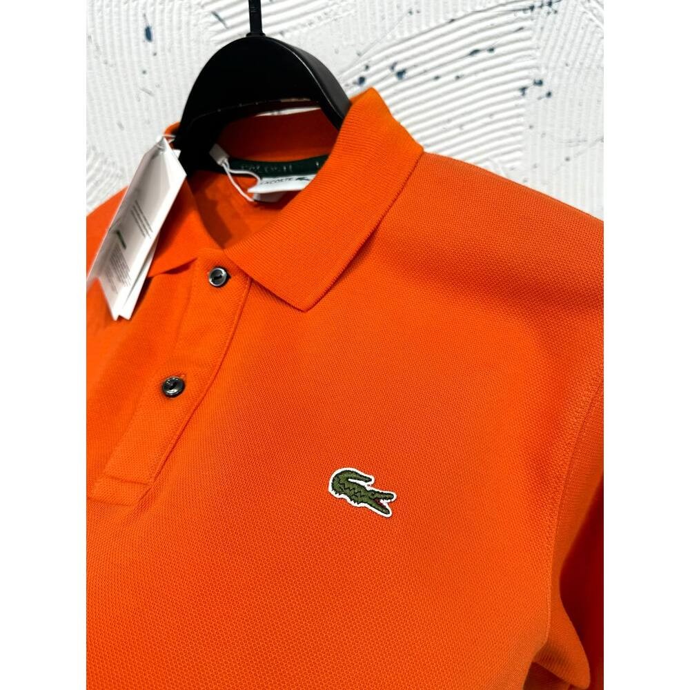 Lacoste Klasik Polo Yaka Uzun Kollu Turuncu